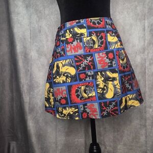 Vintange 1990's Vibrant Comic Print Mini Skirt